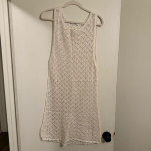Abercrombie & Fitch Cream Crochet Knit Coverup